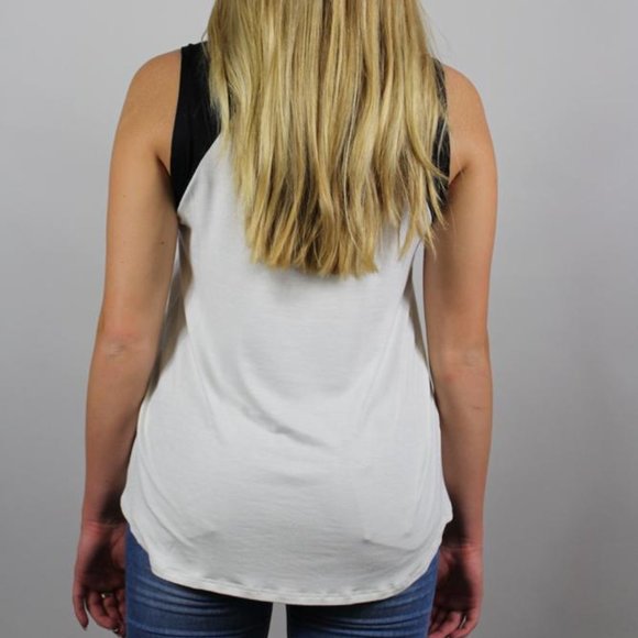 Zutter Black White TAnk Top - Picture 2 of 2